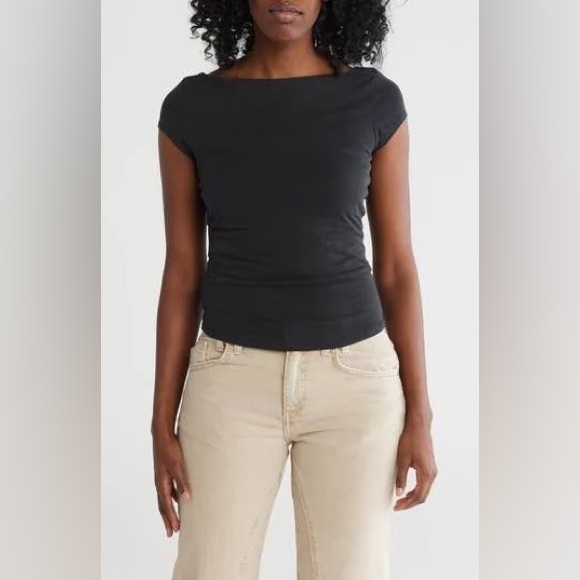 Free People Tops - Free People Katie Knit Tee Black